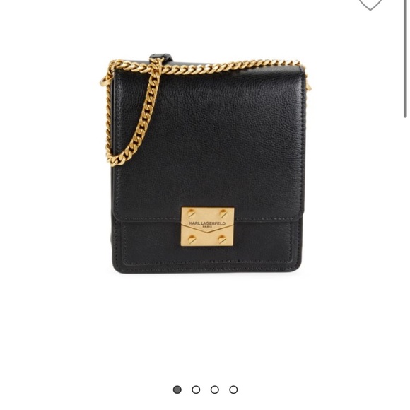 KARL LAGERFELD PARIS Corinne Leather Crossbody Bag - Picture 1 of 9